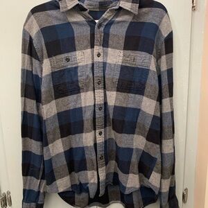 True Craft Blue and Gray Checkered Shirt